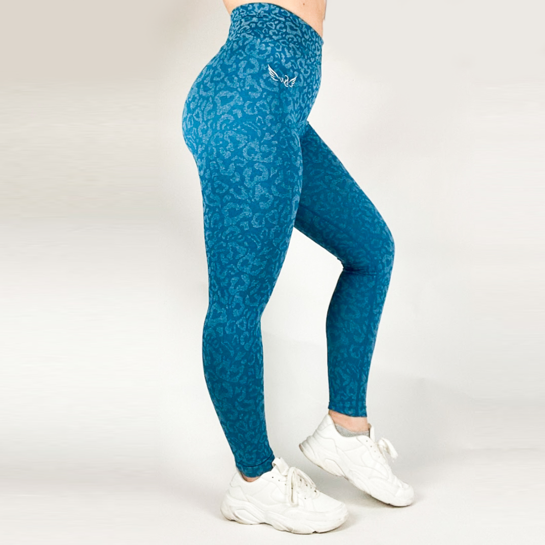 Adapt leopard legging  - Blue