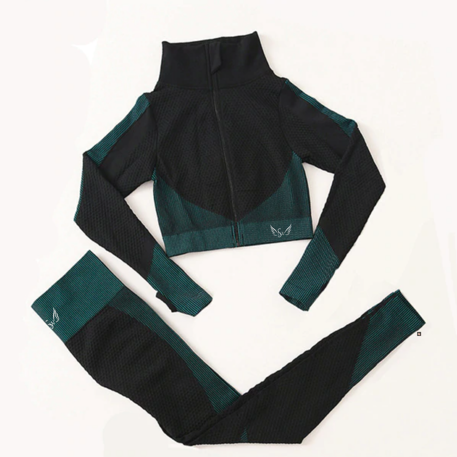 Black turquoise -2 Set vest - Lola's sportswear